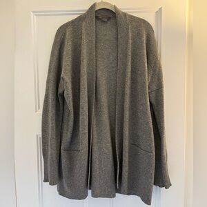 Vince Gray Open Front Cashmere Sweater